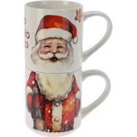 2-dielna sada hrnčekov Santa, 265 ml, porcelán