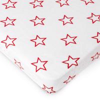 4Home Prestieradlo mikroflanel Stars red, 180 x 200 cm