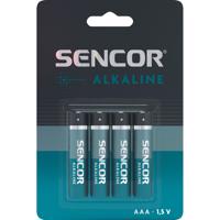 Alkalická batéria Sencor SBA LR03 AAA, 4 ks