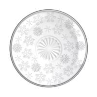 Altom Sklenený dezertný tanier Snowflakes 17,5 cm