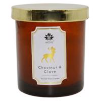 Arome Sviečka vo farebnom skle s viečkom, Chestnut & Clove, 125 g