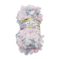 Bellatex Priadza PUFFY color biela, sivá, svetloružová​, 100 g / 9 m