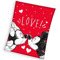 Carbotex Detská deka Mickey a Minnie Mouse Love, 130 x 160 cm