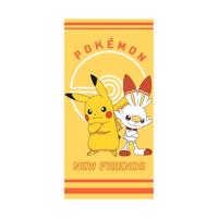 Detská osuška Pokémon Pikachu a Scorbunny, 70 x 140 cm