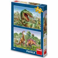 Dino Puzzle Súboj dinosaurov, 2x 48 dielikov