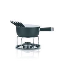 KELA Syrové fondue LANCE keramika, šedá, 1L Ø22cm x v19,5cm