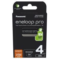 Panasonic Sada nabíjacích batérií BK-3HCDE/4BE 2500mAh Ni-MH Eneloop PRO AA