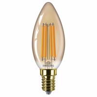 Philips LED filament žiarovka E14 B35 6W (40W) 1800K nestmievateľná, jantárová