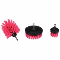 Sixtol Auto DETAILING DRILL BRUSH PINK 3, 3 ks