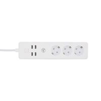 Tellur WiFi Smart Power Strip, 3× 4× USB 4 A, 2200 W, 10 A, 1,8 m predlžovací kábel