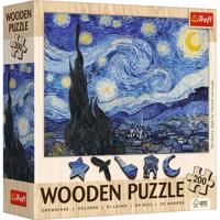 Trefl Drevené puzzle 200 - Hviezdna noc - Vincent van Gogh