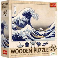 Trefl Drevené puzzle 200 - Veľká vlna pri pobreží Kanagawy - Hokusai Katsushika