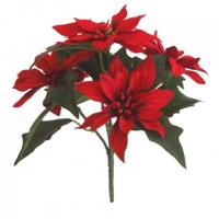 Umelá kytica Poinsettia, červená