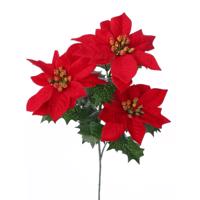 Umelá Poinsettia červená, 55 cm